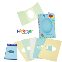 Greeting cards with oval cut