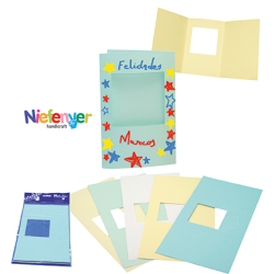 Greeting cards with square cut